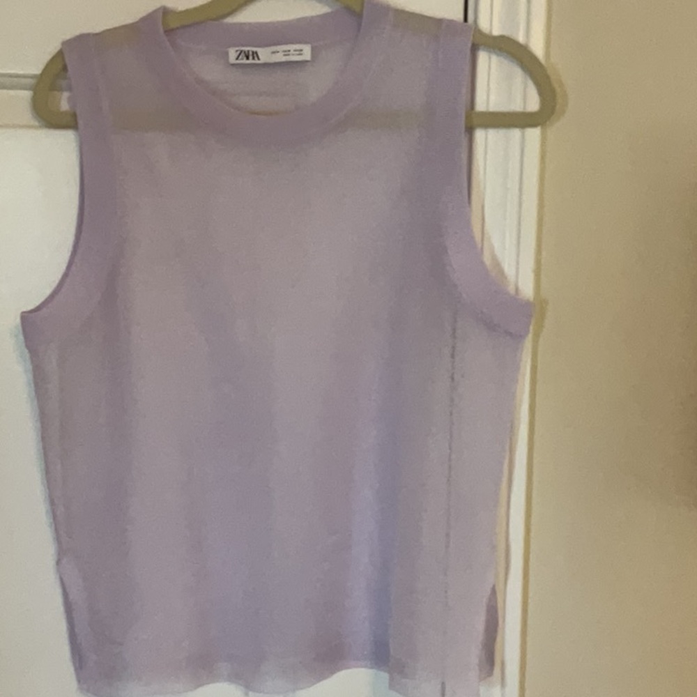Zara Lavender Sleeveless Top